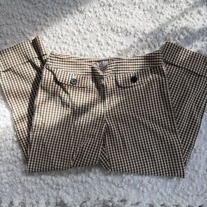 Vintage LOFT Black and Cream Houndstooth Shorts